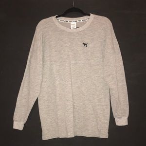 PINK grey long sleeve shirt